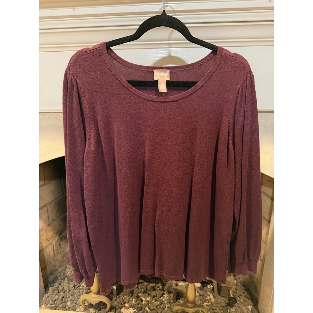 Chico’s Rust Color Long Sleeve Sweater Size XL